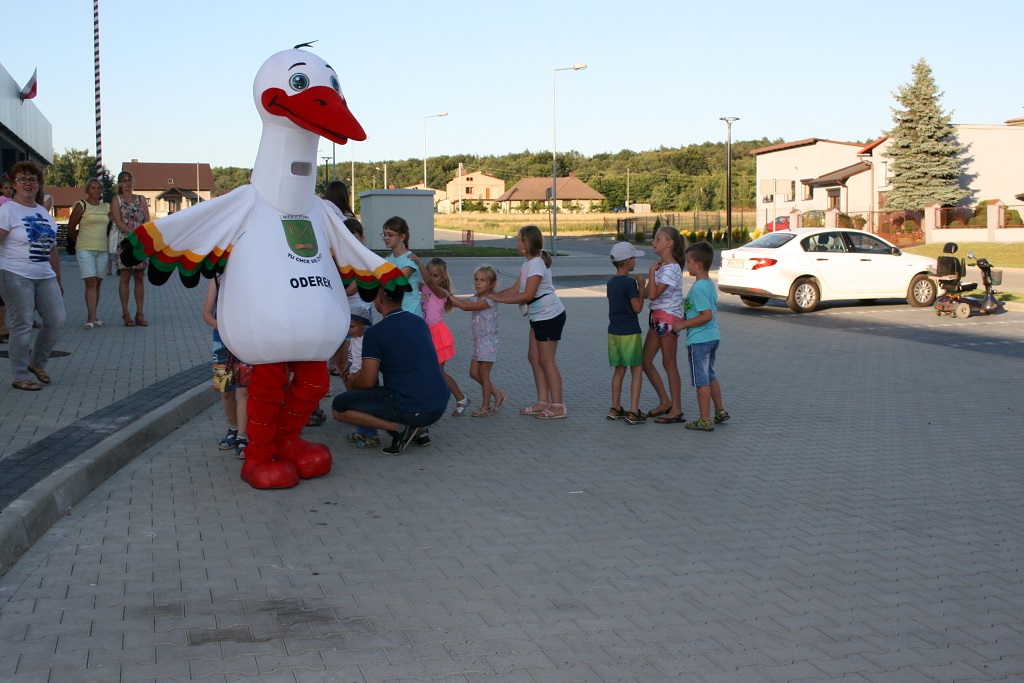 Produkcja kostiumów reklamowych Elabika Bocian Oderek Nieboczowy
